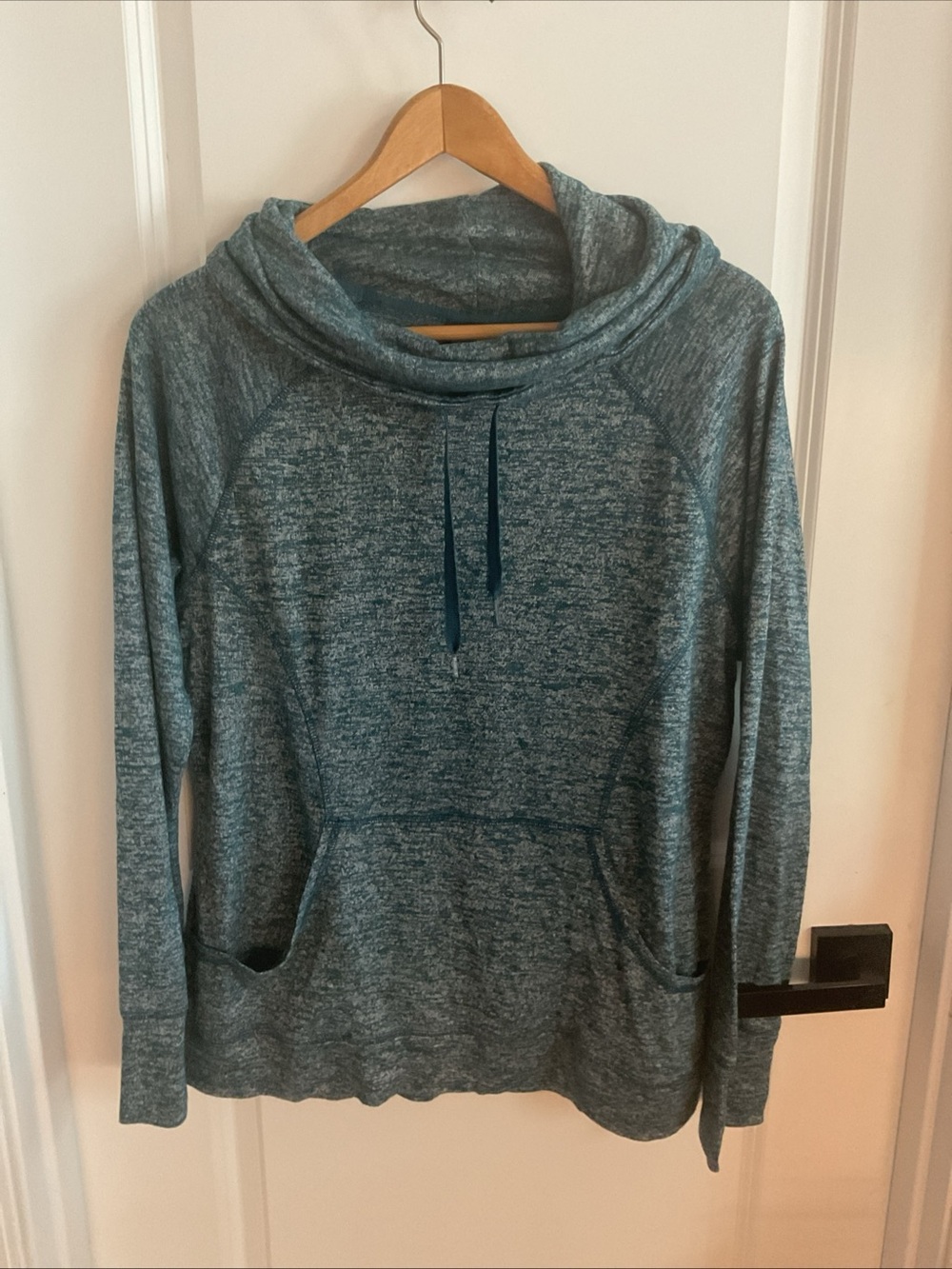 Reebok - Women's Blue Heather Cowl Neck Pullover - Size XL